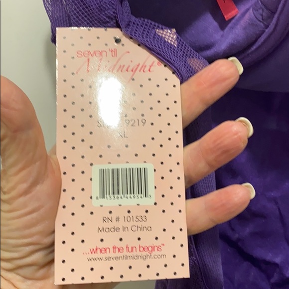 Very sexy chemise in purple, XL - Picture 7 of 7